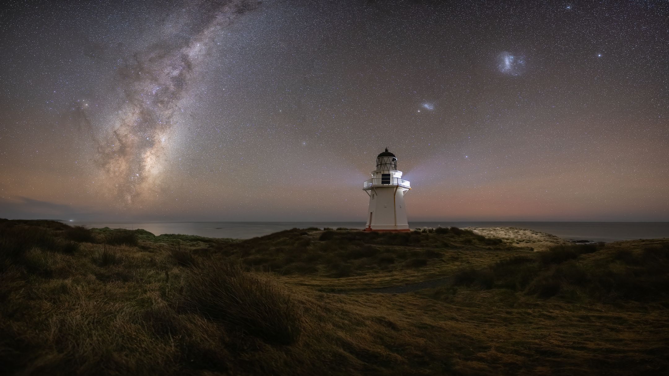 Waipapa Point Pano by Michael Cookson